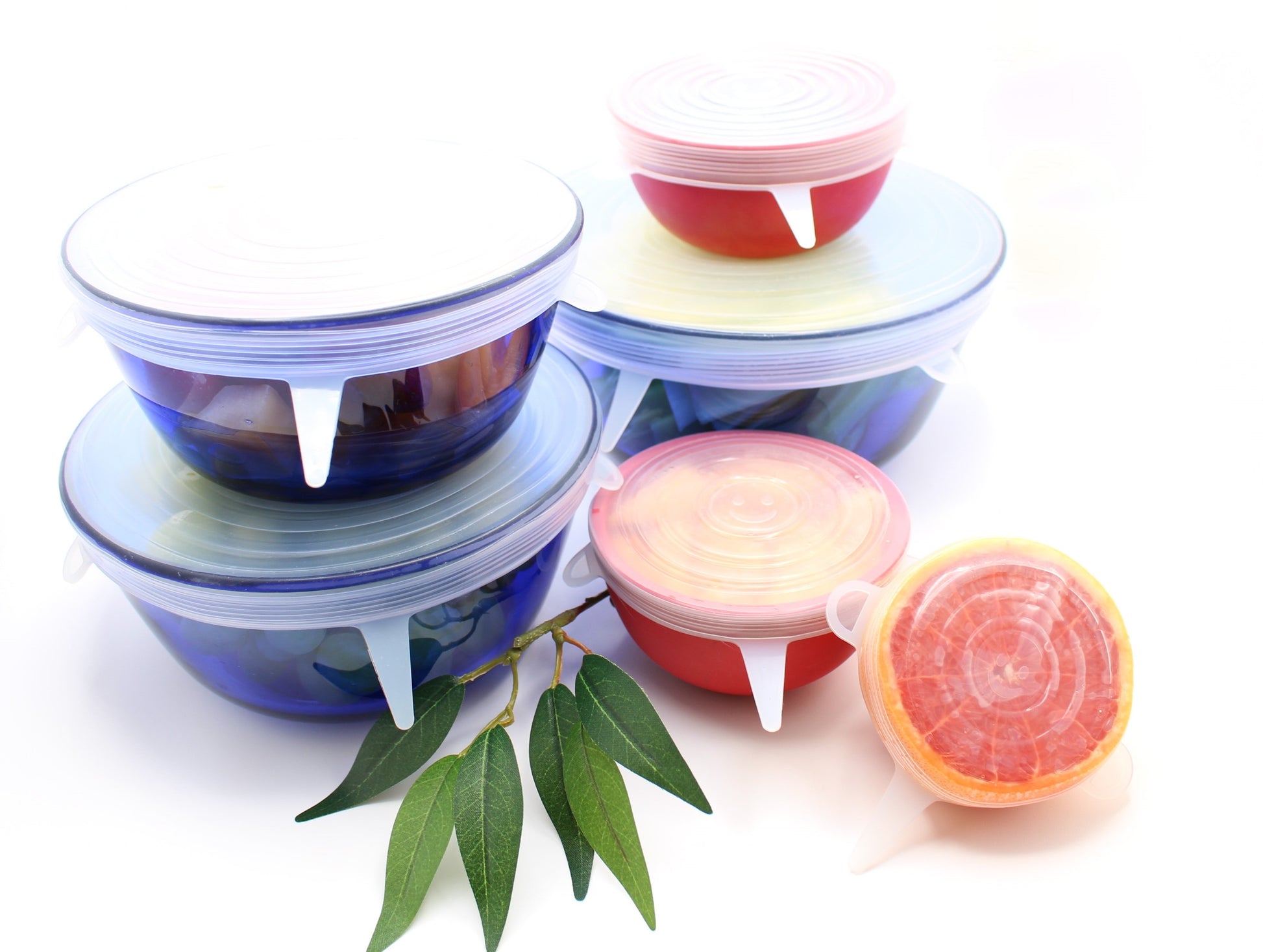 Stretchy Silicone Lid Covers - Set of Six - Eco Kitchen